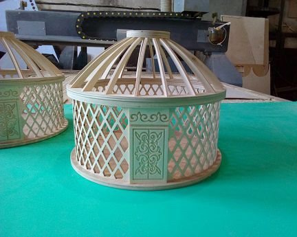 Laser Cut Wooden Yurt Box