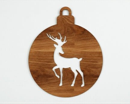 Laser Cut Reindeer Hanging Decoration