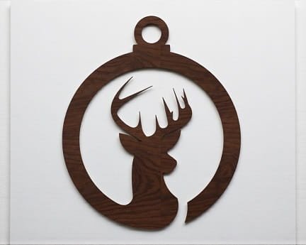 Laser Cut Unique Reindeer Christmas Tree Ornament