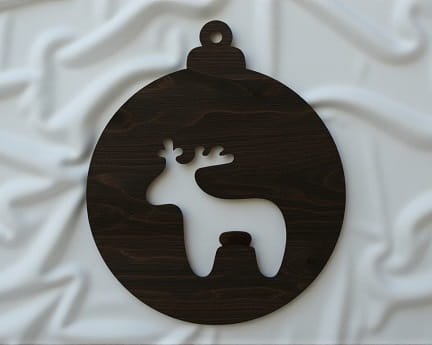 Laser Cut Moose Christmas Tree Bauble