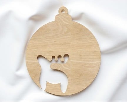 Laser Cut Moose Christmas Tree Ornament
