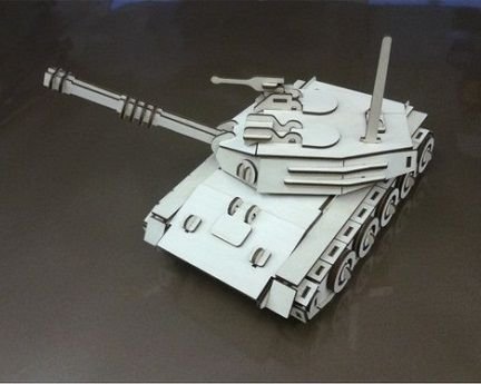 Laser Cut Tank 3D Wooden Puzzle Model