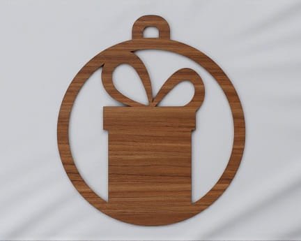 Laser Cut Gift Box Christmas Tree Ornament