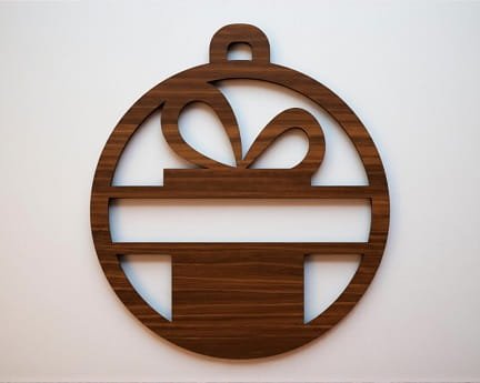 Laser Cut Personalised Gift Box Ornament