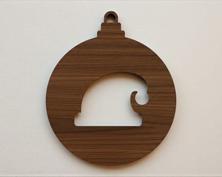 Laser Cut Santa Hat Christmas Ornament