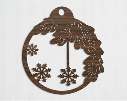 Laser Cut Ornate Christmas Ornament