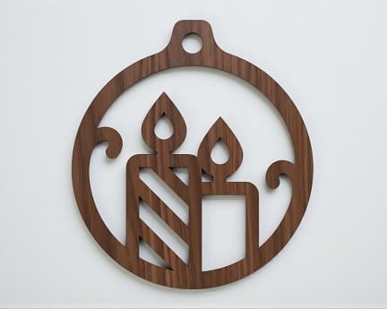 Laser Cut Hanging Candle Ornament
