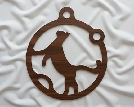 Laser Cut Cat Christmas Hanging Ornament