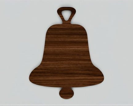 Laser Cut Bell Shaped Christmas Decoration Pendant