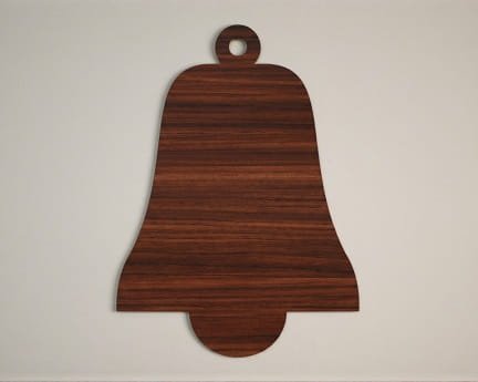 Laser Cut Christmas Bell Ornament Craft Blank