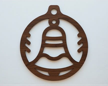 Laser Cut Christmas Tree Bell Bauble