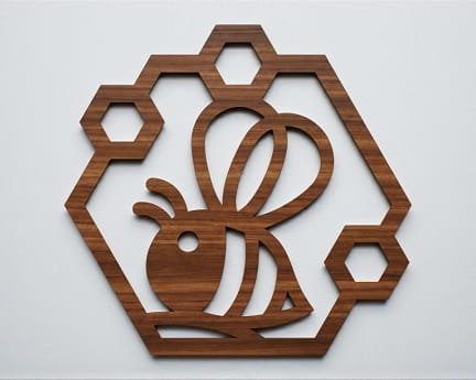 Laser Cut Bumble Bee Christmas Tree Ornament