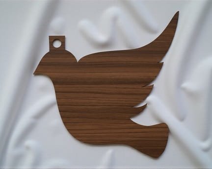 Laser Cut Dove Bird Christmas Tree Ornament