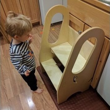 Laser Cut Kids Kitchen Step Stool