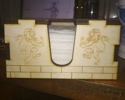 Laser Cut Square Wood Napkin Holder