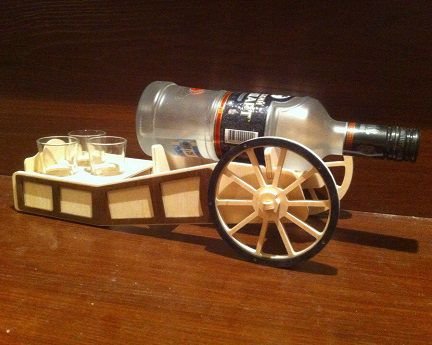 Laser Cut Mini Bar Gun Bottle Holder