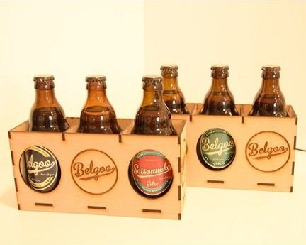 Laser Cut Beer Bottle Holder Box