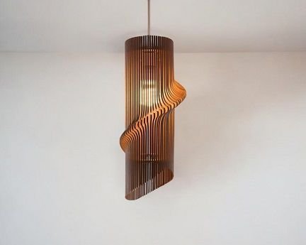 Laser Cut Wave Pendant Light Lampshade