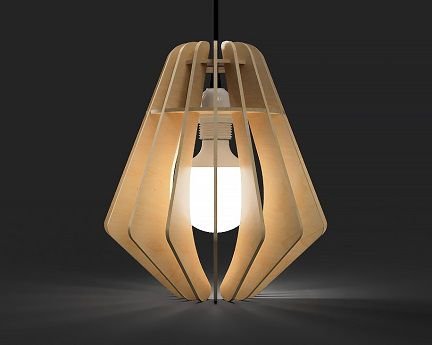 Laser Cut Wooden Pendant Lampshade