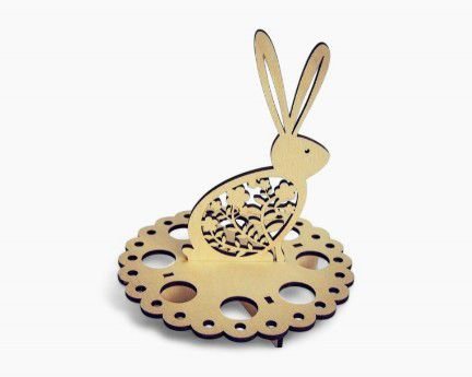 Laser Cut Wooden Easter Bunny Egg Holder