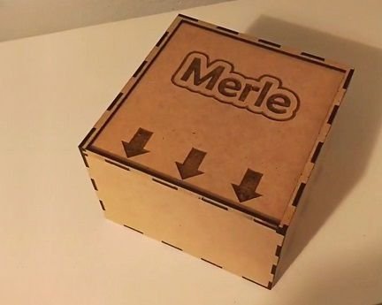 Laser Cut Wooden Square Box With Sliding Lid