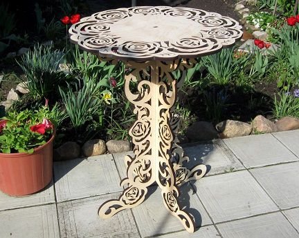 Laser Cut Tall Wooden Cake Stand