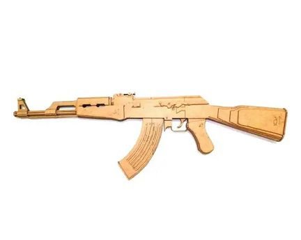 Laser Cut AK 47 Rifle 3D Puzzle Wood Model Kit