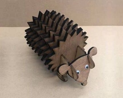 Laser Cut Hedgehog Coasters With Holder