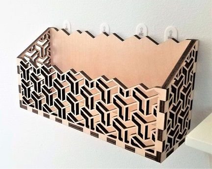 Laser Cut Wall Mounted Mail Holder Box