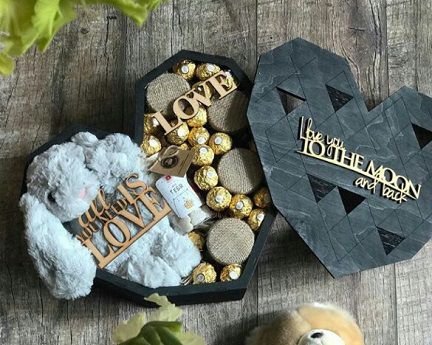 Laser Cut Heart Shaped Chocolate Gift Box