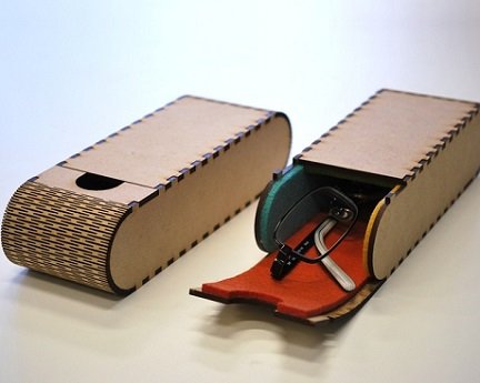 Laser Cut Wooden Sunglasses Case