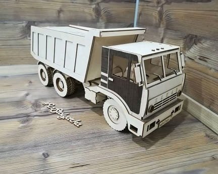 Laser Cut Russian Kamaz Truck 3D Puzzle Wood Model Kit