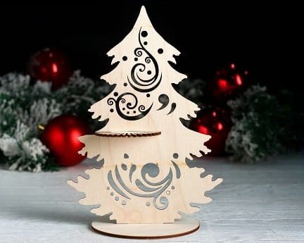 Laser Cut Christmas Tree Napkin Holder