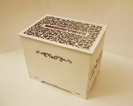 Laser Cut Decorative Wedding Card Box