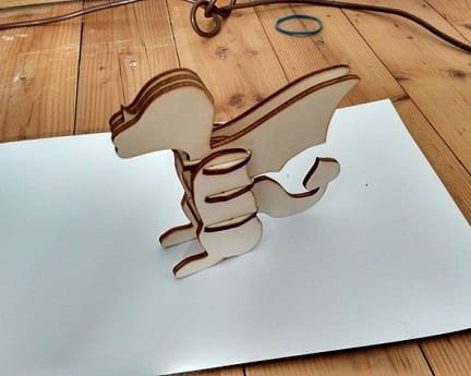 Laser Cut Toy Dragon 3D Puzzle Wood Model