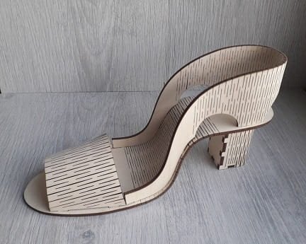 Laser Cut Living Hinge Heel Shoe