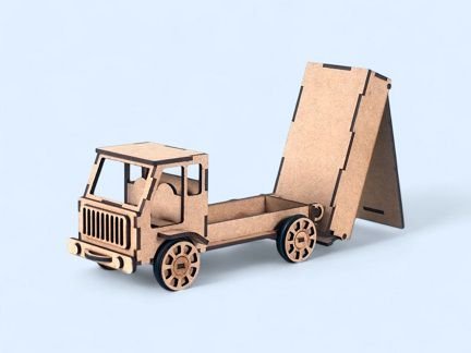 Laser Cut Lorry Truck Toy 3D Wood Model