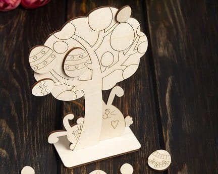 Laser Cut Easter Egg Tree Decorations