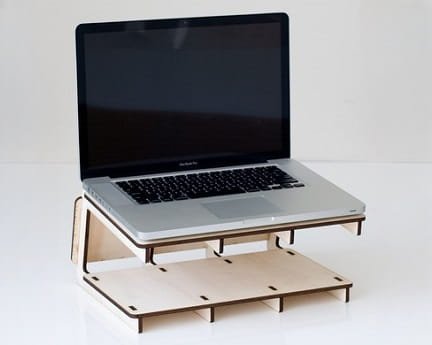 Laser Cut Wooden Laptop Riser Stand