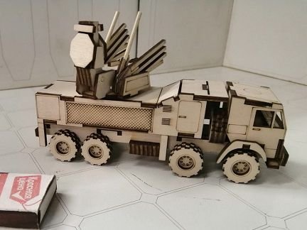 Laser Cut Pantsir Missile System 3D Wood Model