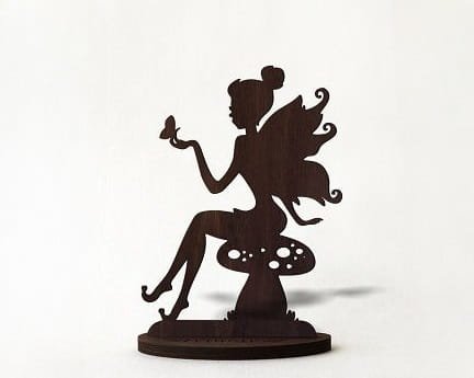 Laser Cut Butterfly Fairy Desk Decor Stand