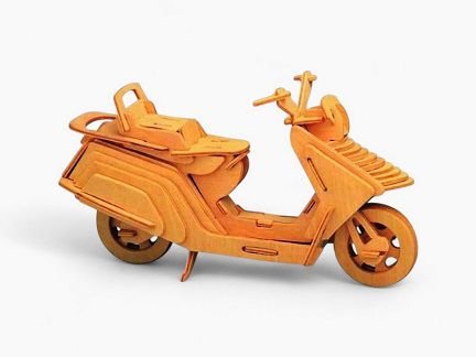 Laser Cut Lambretta Scooter 3D Wood Model Kit