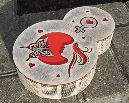Laser Cut Number 8 Shape Gift Box for Womens Day