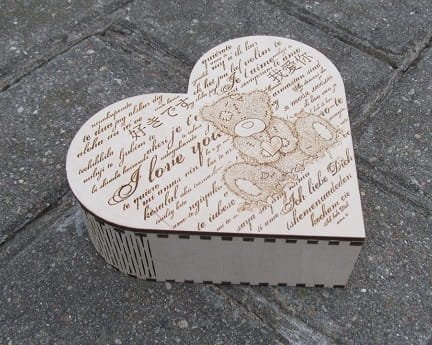 Laser Cut Valentines Day Heart Gift Box