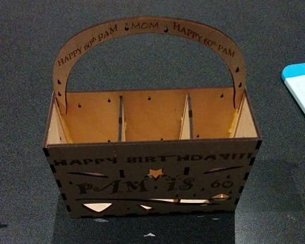 Laser Cut Birthday Soda Bottle Box