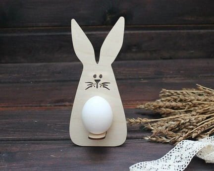 Laser Cut Easter Bunny Single Egg Holder