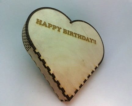 Laser Cut Heart Shaped Gift Box