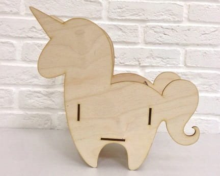 Laser Cut Unicorn Flower Box Pencil Holder