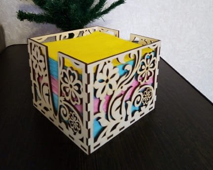 Laser Cut Wooden Napkin Holder Box