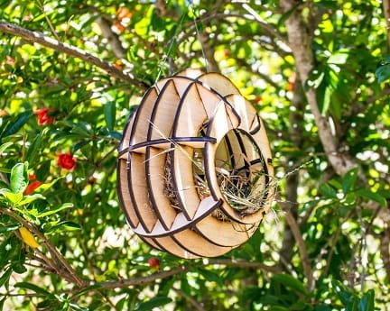 Laser Cut Layered Wooden Birdhouse